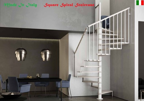 Indoor square spiral - indoor, staircase
