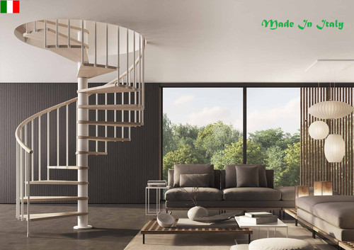 Indoor spiral staircase beech - staircase,