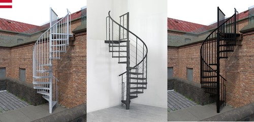 Outdoor spiral staircase kit - outdoor,