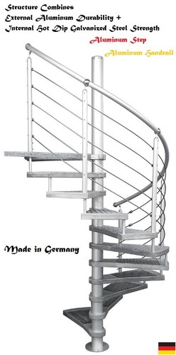 Outdoor spiral staircase kit - staircase,